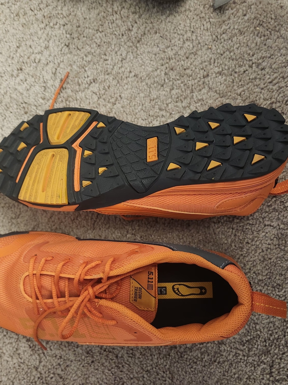 5.11 Tactical Men's Orange Trail Running Sneakers